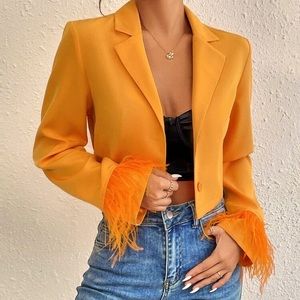 Orange Blazer Size: S